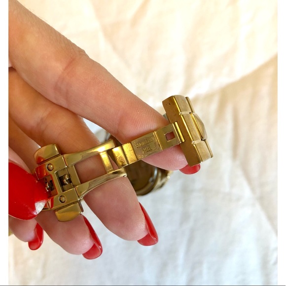 Michael Kors Pyramid Stud Gold Glitz Watch - Picture 13 of 15